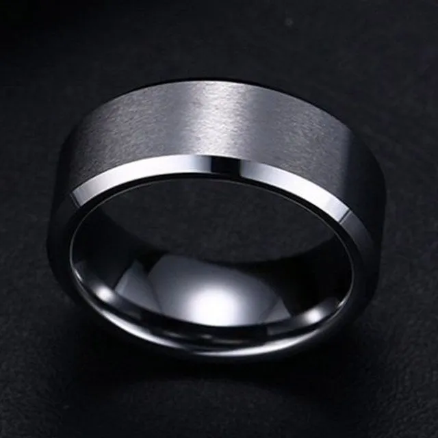 Titanium steel ring - black, gold, silver