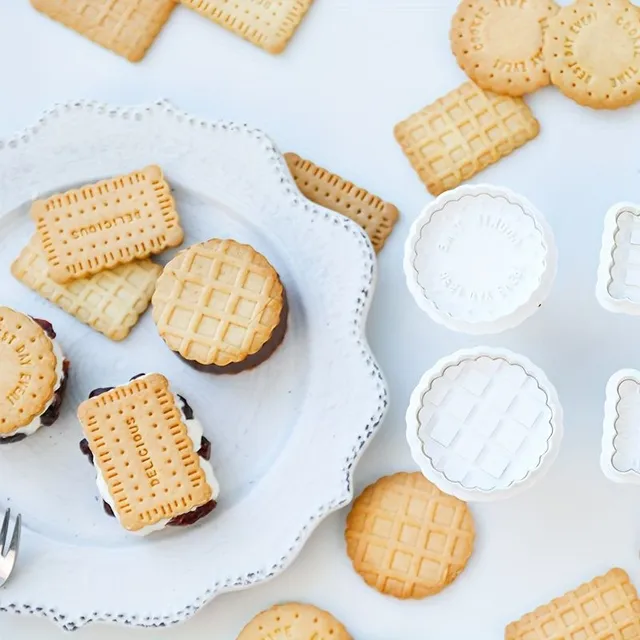 Set of 4 cookie pie makers - waffles for fun and easy baking cookies, cakes and candy