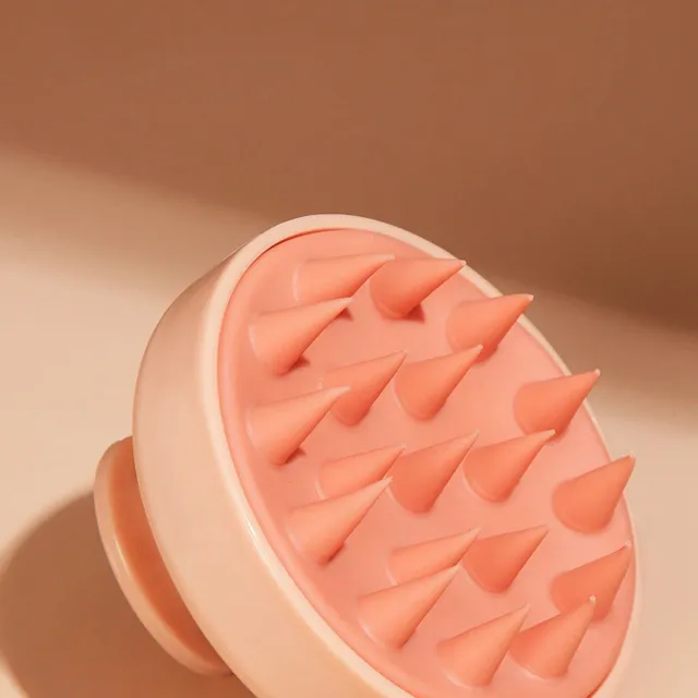 Massage and exfoliating silicone hairbrush - care for healthy and shiny hair