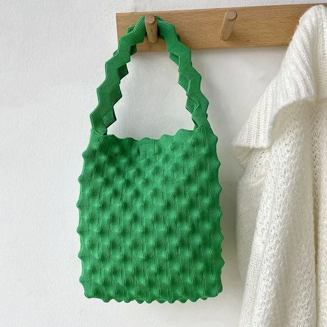 Trendy originálne jednofarebné pohodlné skladovanie taška pre nakupovanie - viac farieb