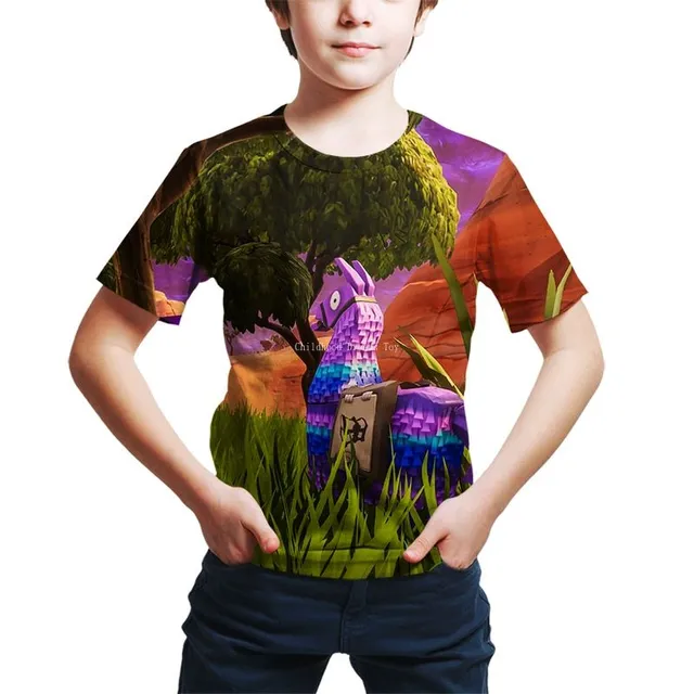 Men's T-shirt with stylish Fortnite printing