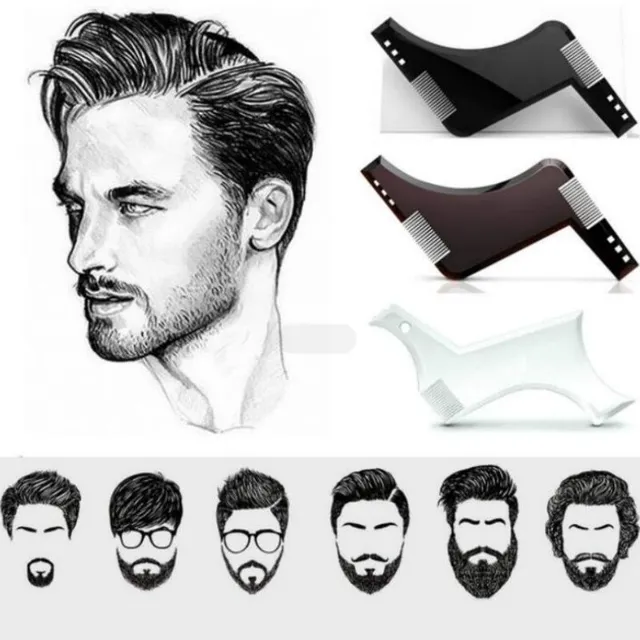 Beard shaping template