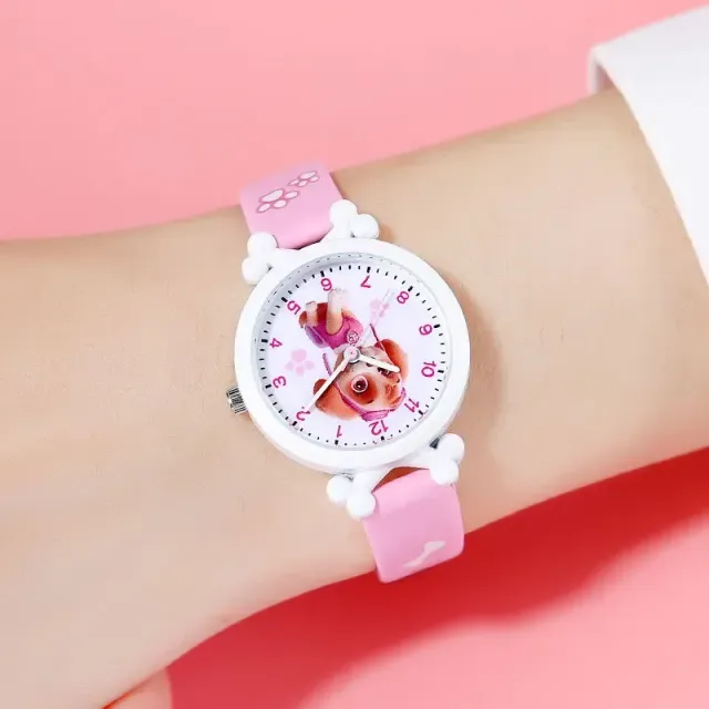 Baby analog watches in color according to heroes fairy tales Paw patrol