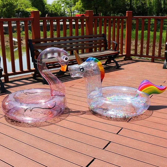 Inflatable transparent water ring