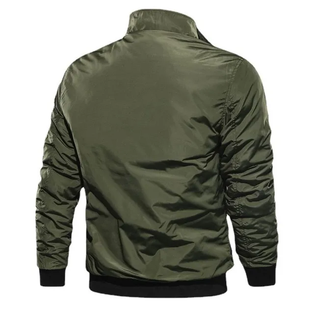 Men's luxurious modern autumn jacket in cut bomber