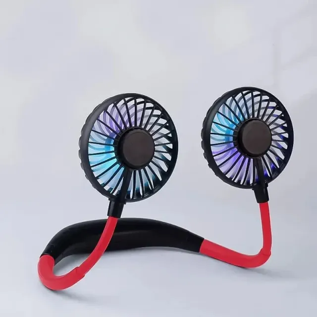 Practical fan by neck with USB charging - different colors