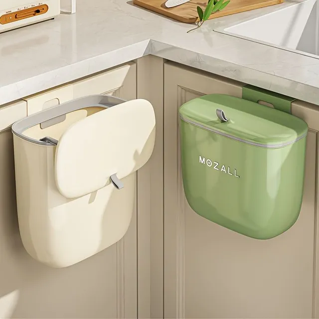 Kitchen trash bin with lid - 8 liters