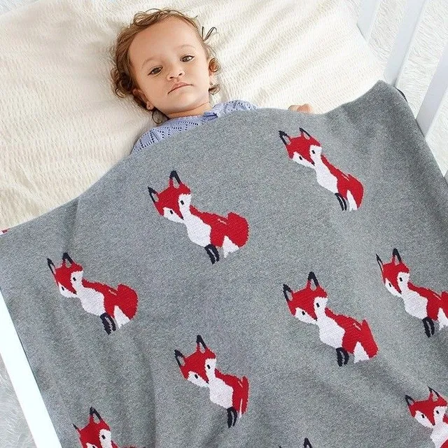 Baby blanket with fox