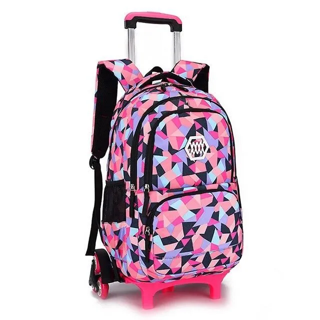 School backpack on wheels