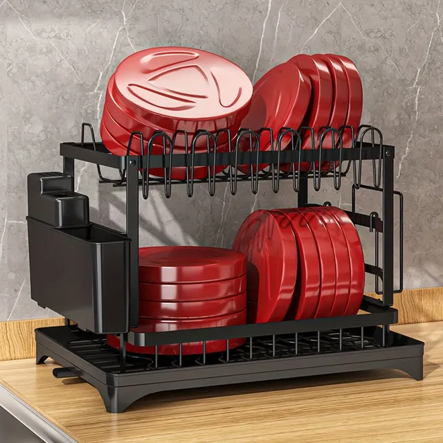 Detachable dishwasher and drying stand - large capacity, multifunctional for kitchen (bowls, plates, cutlery, drip)