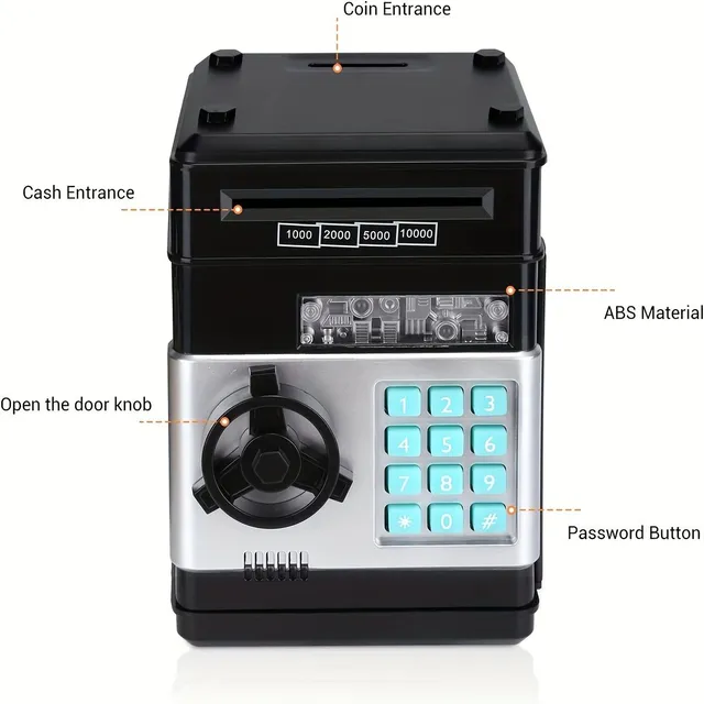 Elektronická pokladnička ve stylu bankomatu pro děti