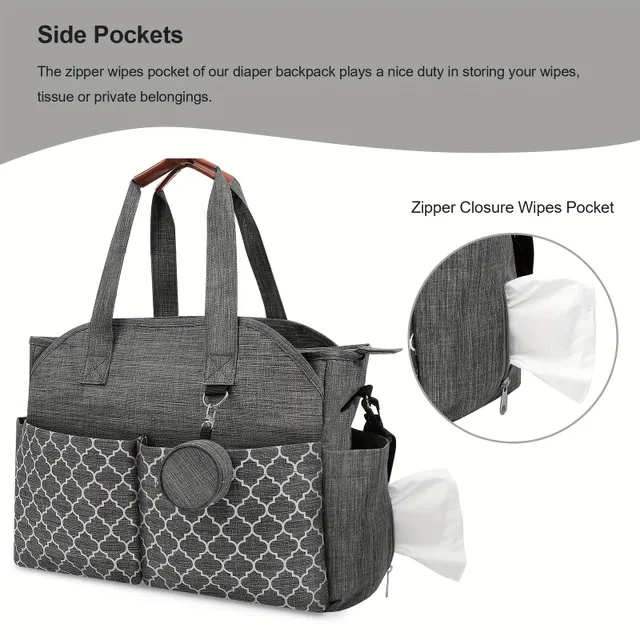 Waterproof stroller - Large diaper bag with stroller handles