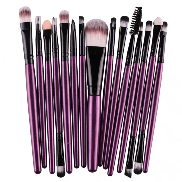 Set of cosmetic brushes - 15 pcs