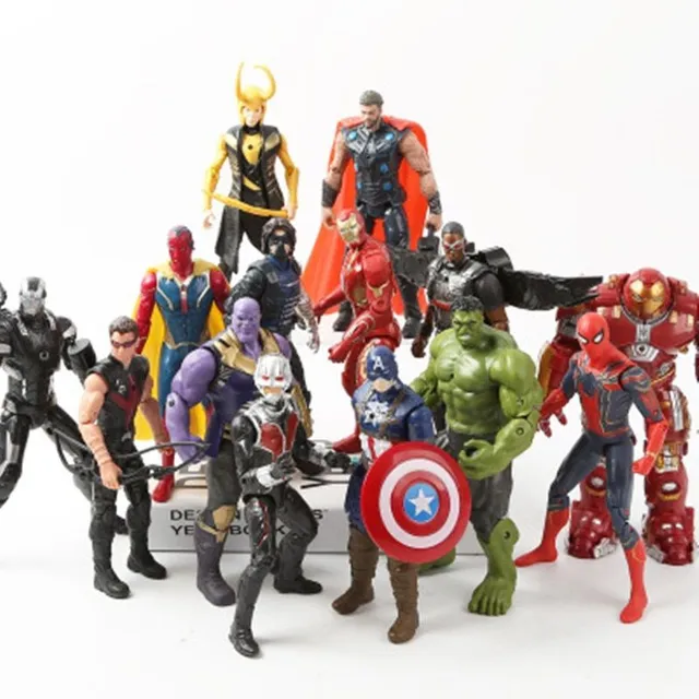 Action figures of popular superheroes