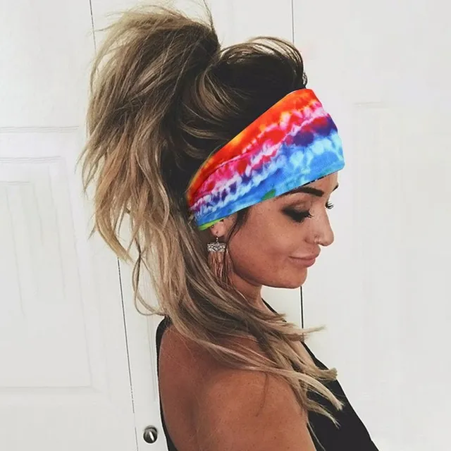 Women's wide fabric multicoloured headband 6