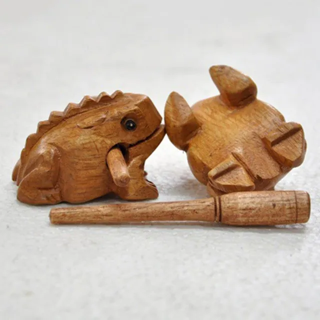 Wooden frog with mallet