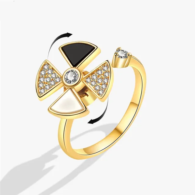 Fashion ring against stress for women with cute rotating design