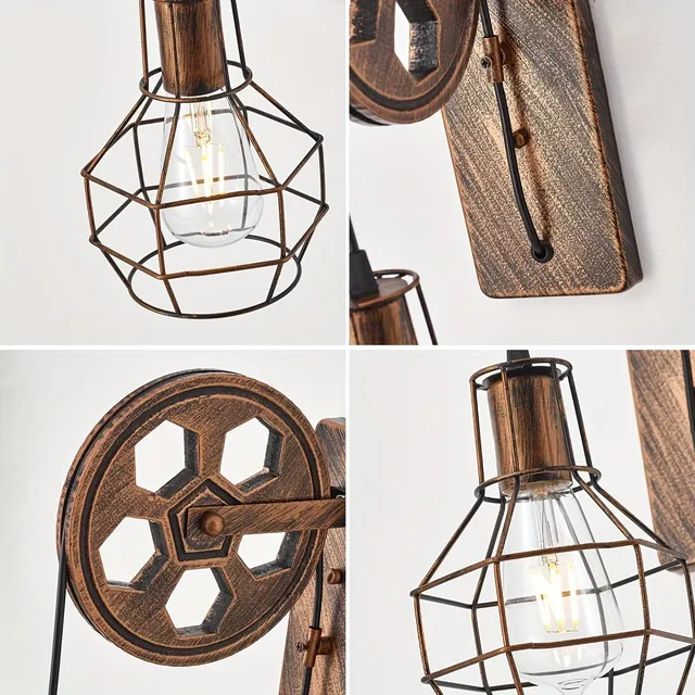 Vintage Industrial Wall Lamp - Rustic Night Lamp