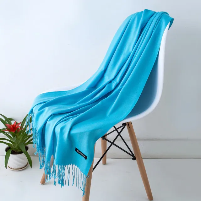 Stylish unisex cashmere scarf - 7 shades of blue