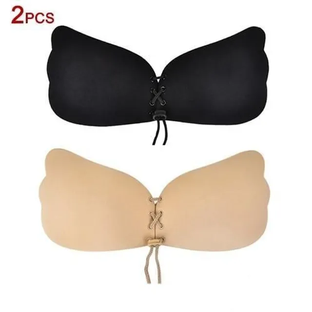 Adhesive push up bra