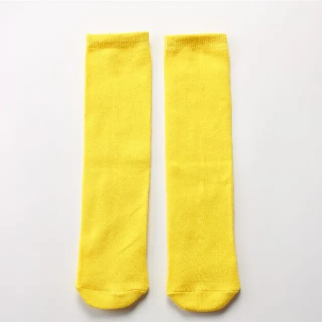 Dětské jednobarevné ponožky zlta