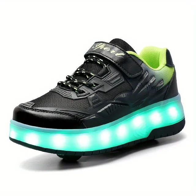 Baby roller shoes with LED backlight and dry zipper - ideal for fun and leisure