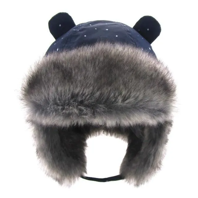 Baby ear muff with fur coat
