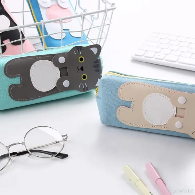 School cute writing case - Kawaii pussy