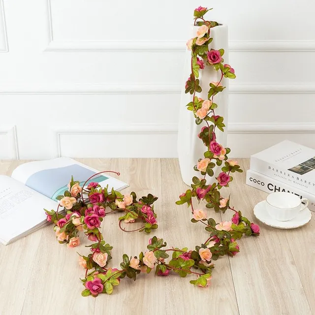 Artificial floral garland to revive the interior