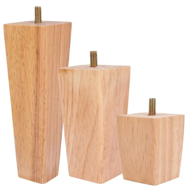 Náhradní dřevěné nábytkové nohy - 6 / 10 cm