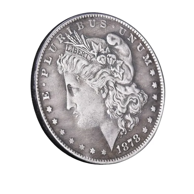 Replica unui dolar din secolul 19, 3,8 cm Monedă comemorativă din SUA 1878, 1879 Monedă metalică argintată a Statelor Unite ale Americii