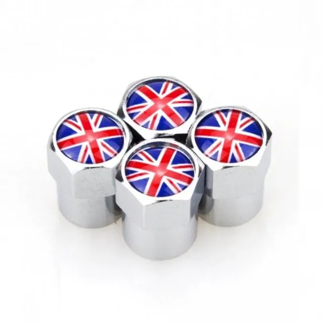 Valve caps British flag 4 pcs