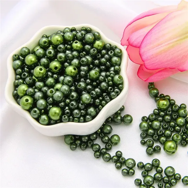 150pcs/Packaging Mix Sizes 3/4/5/6/8mm Beads With Hole Colorful Pearls Round acrylic Imitation Pearl DIY For Jewelry &amp; Handmade Work