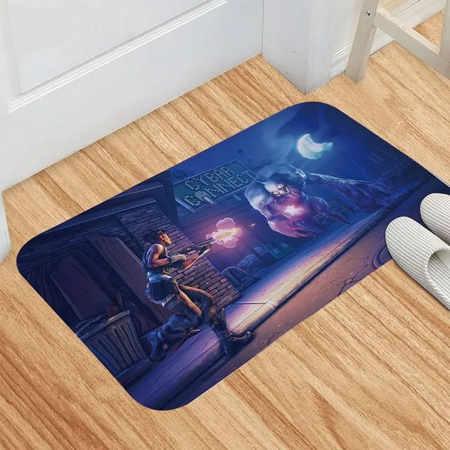 Stylish anti-slip mat with computer game motif DD001-06