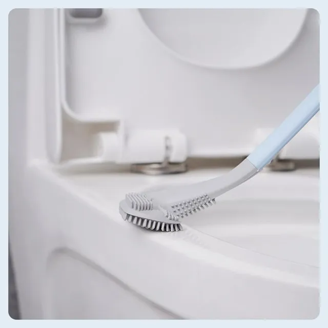 Wall-mounted cleaning brush for toilets