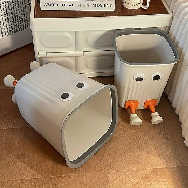 Handy trash basket with feet - cute and practical supplement to every interior