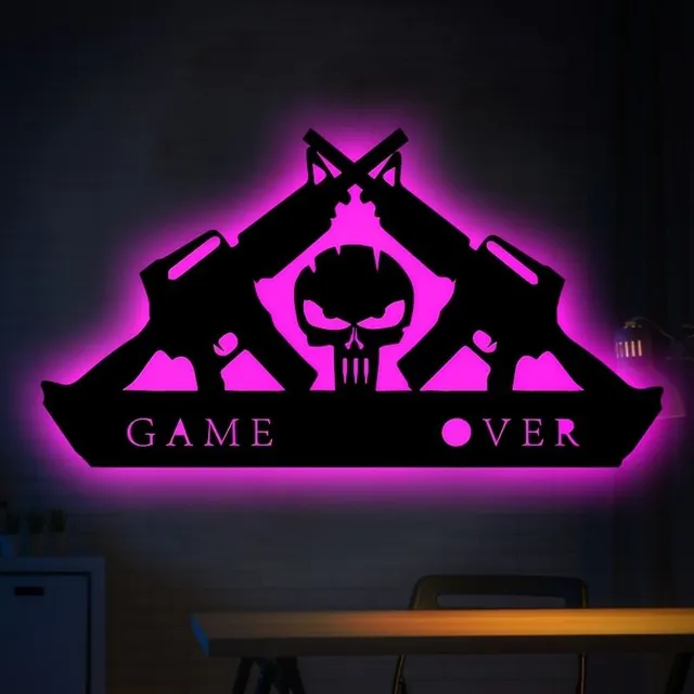 Wall lighting in silhouettes - Cozy both gaming and home room