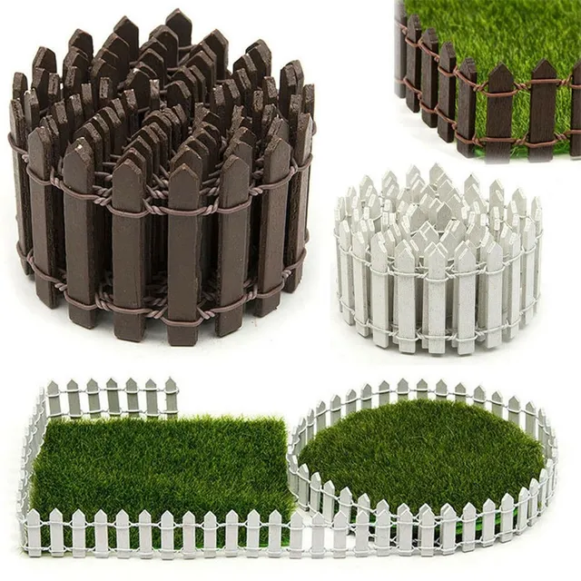 Miniaturowe drewniane ogrodzenie do ogrodu