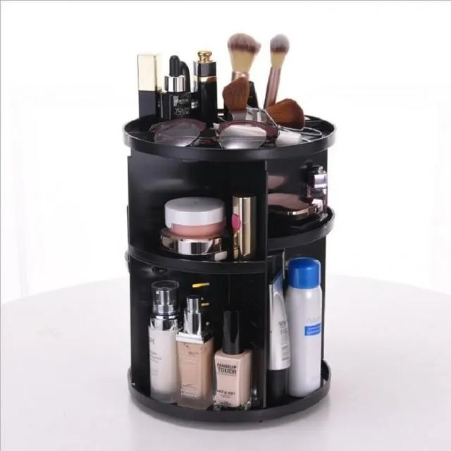 Rotating makeup organiser