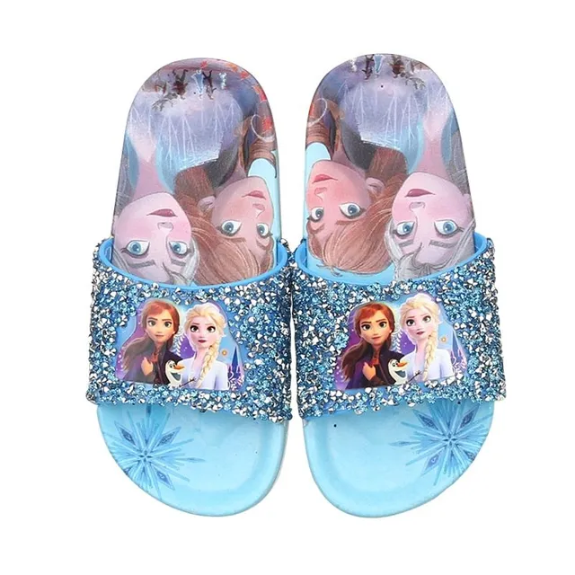 Dievčenské papuče s princeznami z Ľadového kráľovstva
