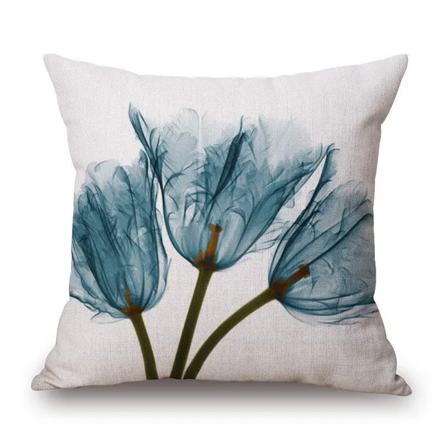 Housse de coussin floral 45 x 45 cm