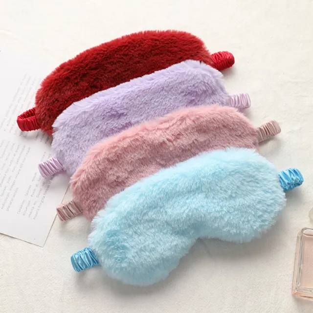 Soft plush eye mask for sleeping