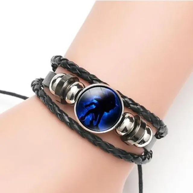 Children's leather bracelet with Sonic the Hedgehog motif