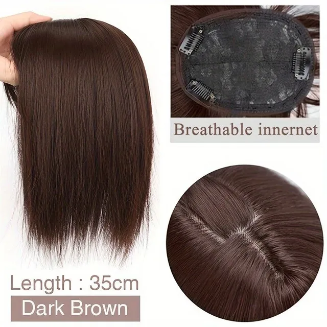 Half wig made of artificial hair for women with thinning hair - Hair Topper