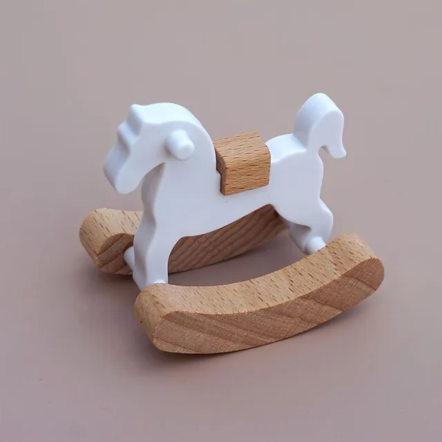 Miniature wooden rocking horse - handmade decoration