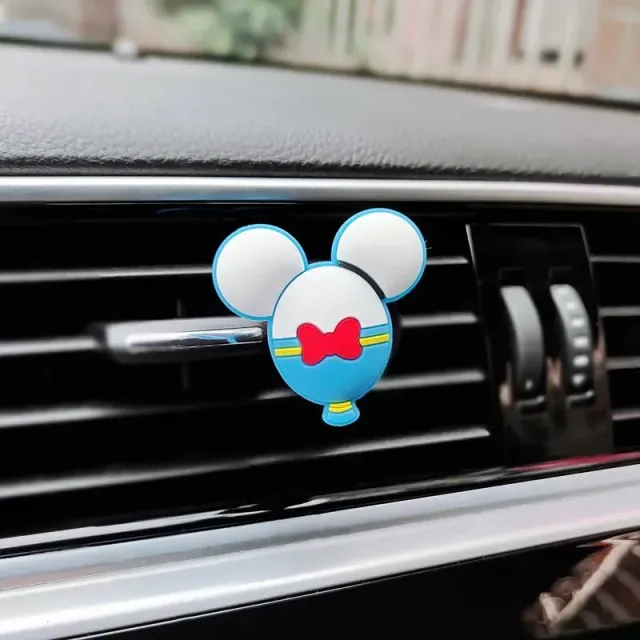 Delizioso clip per profumo auto con i personaggi amati di Mickey e Minnie