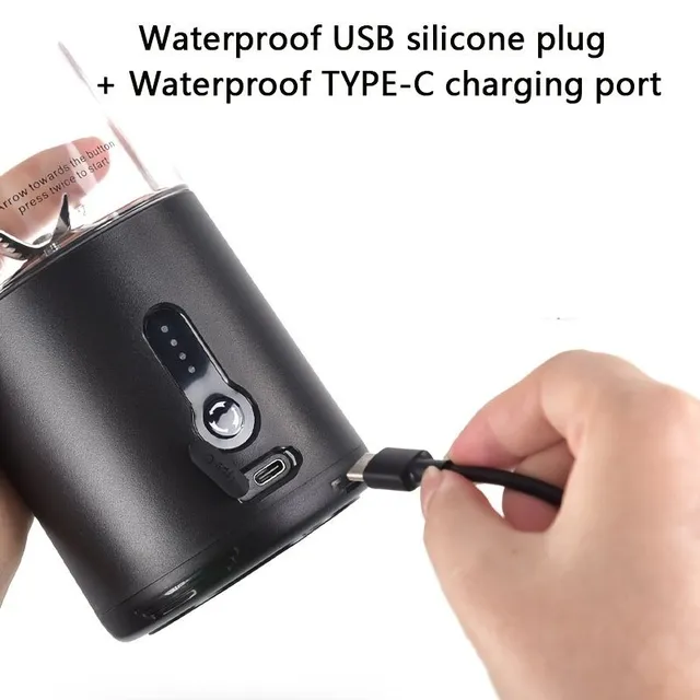 Storcător de buzunar USB cu 6 lame - Pentru Smoothie Delicioase și Shake-uri Oricând și Oriunde