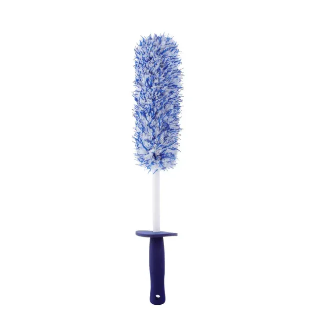 Microfiber wheel brush for gentle cleaning and deep dirt