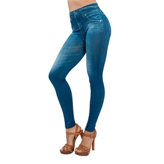 Women's Stretch Denim Pants in Plus Size