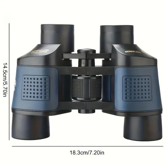 Profesionální dalekohled 10x60 Bak4 s pouzdrem, výkonný dalekohled pro lov, kempování a turistiku
